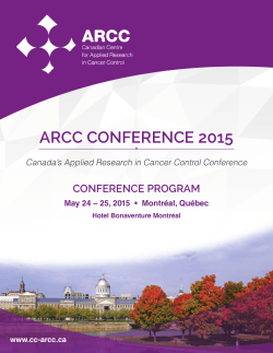 Conference Program - Canadian Centre for Applied Research in