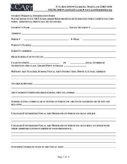 Application & Recommendation Forms
