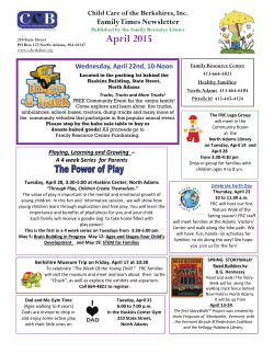 Family Resource Center April 2015