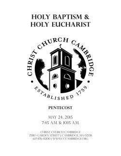 Holy Baptism & Holy Eucharist