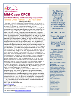 F.U.N. newsletter - Cape Cod Child Development