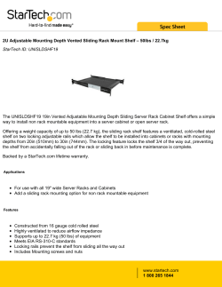 2U Adjustable Mounting Depth Vented Sliding Rack Mount Shelf