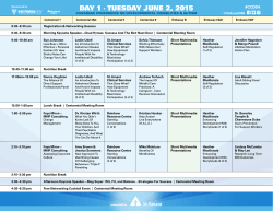 View Schedule - Canadian Conference on Developmental