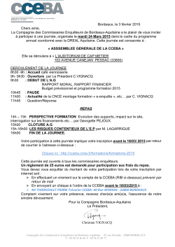 Invitation programme AG/formation 24 mars 2015 - cceBA