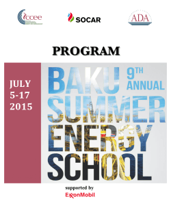 bses 2015 program - Caspian Center for Energy and Environment