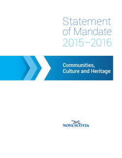 Statement - Communities, Culture and Heritage