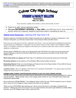 15-05-13 Bulletin - Culver City High School