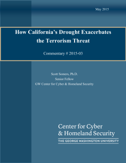 How California`s Drought Exacerbates the Terrorism Threat