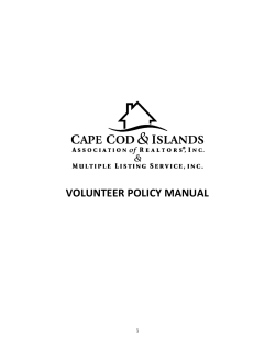 Policy Manual - Cape Cod and Islands Association of Realtors