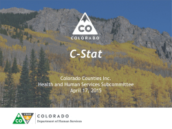 CDHS C-Stat - Colorado Counties, Inc.