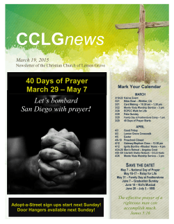 CCLGnews - Christian Church of Lemon Grove