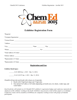 Exhibitor Registration Form - College of Continuing and