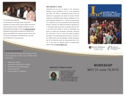 LSHC 2015 Brochure - Johns Hopkins Center for Communication