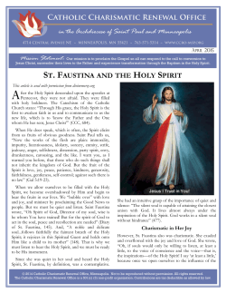 Current Newsletter - Catholic Charismatic Renewal