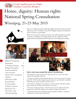 Consultation program - Canadian Council for Refugees