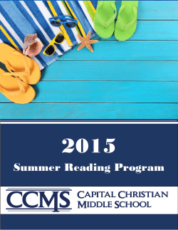 CCMS 2015 Summer Reading Program