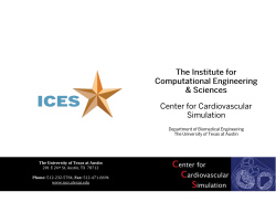 Downloadable Brochure - Center for Cardiovascular Simulation