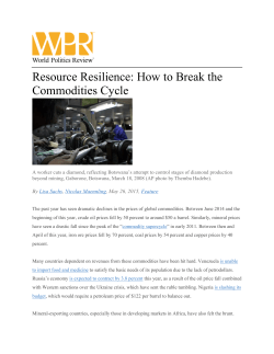 Resource Resilience: How to Break the Commodities Cycle