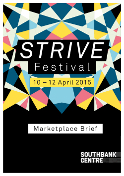 Strive Festival Marketplace Brief