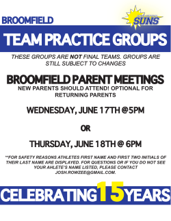 2015-16 Broomfield FRUIT Groups