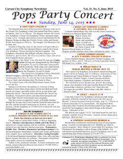 Sunday, June 14, 2015 - Carson City Symphony