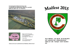 Maifest 2015 - Camping Club Welzheimer Wald e.V.