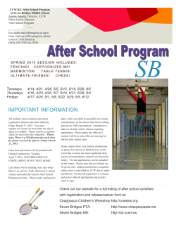 Brochure & Enrollment Form - Chappaqua Children Workshop