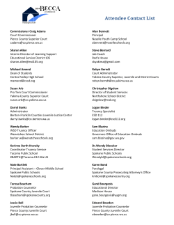 Attendee Contact List - Center for Children & Youth Justice