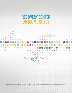 2015 Findings at a Glance - Center on Drug and Alcohol Research