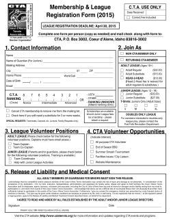 2015 CTA Registration Forms