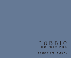 Robbie Manual - Amazon Web Services