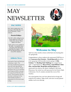 CD Newsletter May2015  - Cliff Drive Elementary School