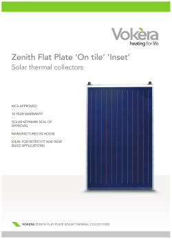 Zenith Flat Plate `On tile` `Inset`