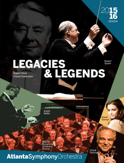 Season Brochure - Atlanta Symphony Orchestra
