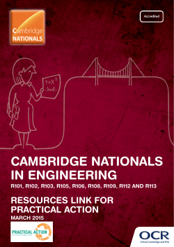OCR Cambridge Nationals Engineering Level 1/2 Resources Link