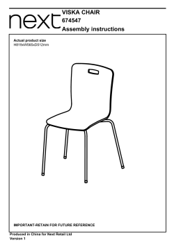 VISKA CHAIR 674547 Assembly instructions BEFORE YOU