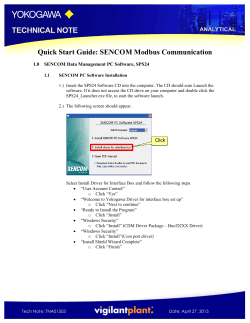 Quick Start Guide: SENCOM Modbus Communication