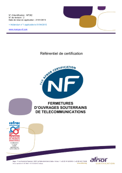 Liste des produits certifiÃ©s NF FERMETURES D`OUVRAGES