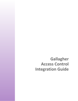 Gallagher (Cardax) Access Control Integration Guide