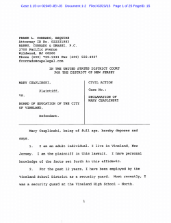 knowledge of the facts set forth in this affidavit. Case 1:15-cv