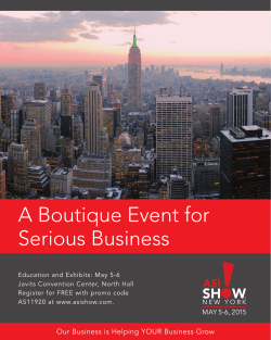A Boutique Event for Serious Business