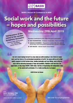 Social work and the future - British Association of Social Workers