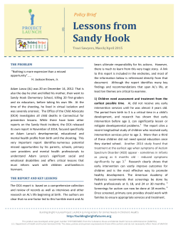 Lessons from Sandy Hook - Building Bright Futures