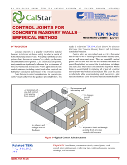 control joints for concrete masonry walls