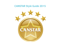 CANSTAR Style Guide 2015