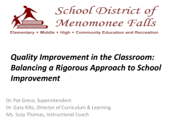 Quality Improvement in the Classroom: Balancing a Rigorous