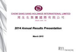Annual Results - Chow Sang Sang Jewellery
