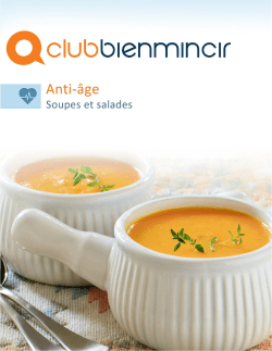 Club Bien Mincir | Soupes et salades anti