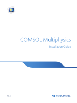 COMSOL Multiphysics Installation Guide
