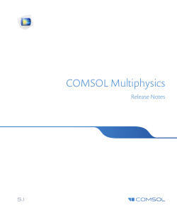 COMSOL Multiphysics version 5.1